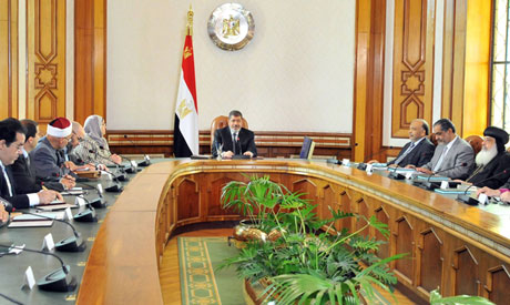 A reunião sigilosa, que acabou transmitida ao vivo. Foto: Divulgação / Presidência do Egito
